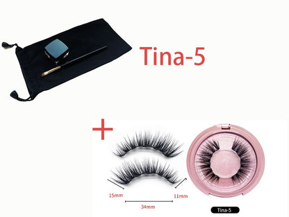 False eyelashes set with a case labeled 'Tina-5' on a white background.